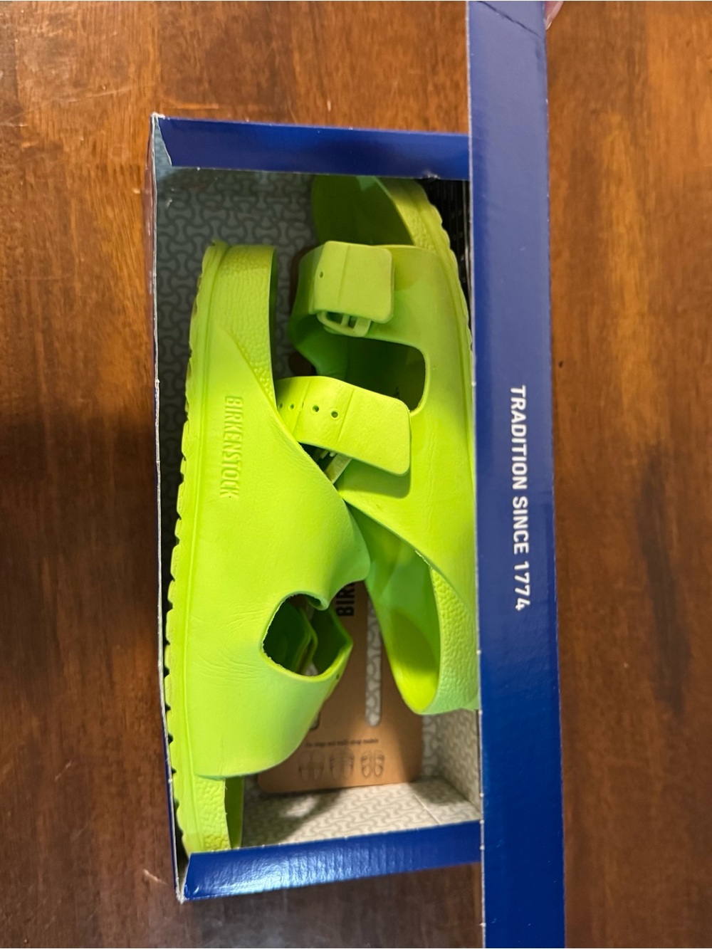 Birkenstock Lime Green Double-Buckle EVA Sandals - Picture 3 of 13
